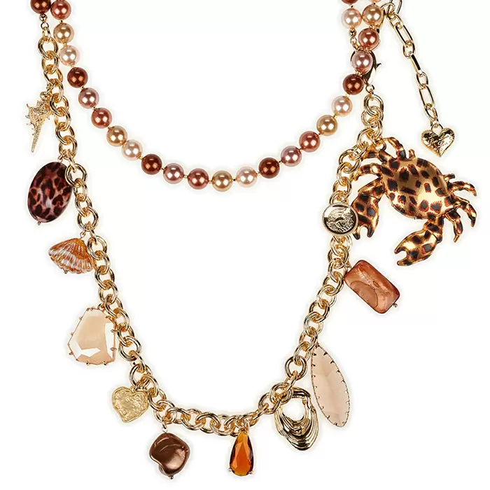 Колье дв600 корич ювелирный сплав aquatoria_0