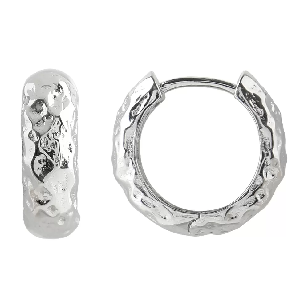 Серьги конго E6068-W серебро