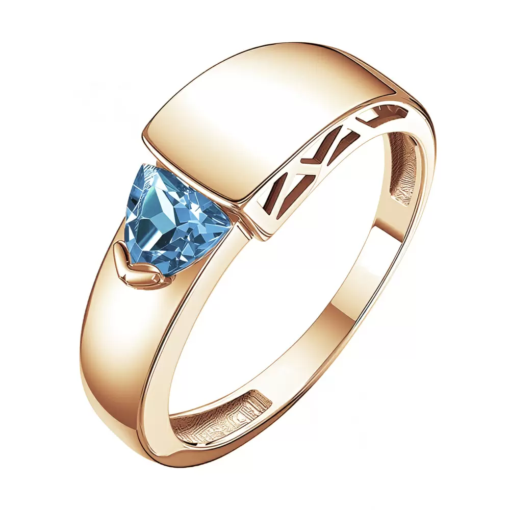 Кольцо один камень К120-6848ТЛ золото