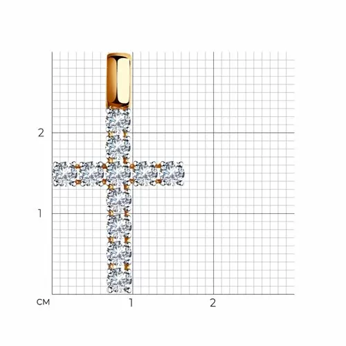 Крест декоративный 036436 золото_3