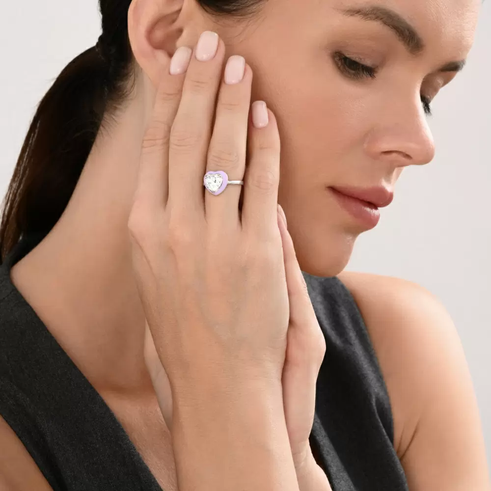 Кольцо 94014468 серебро Сердце_2