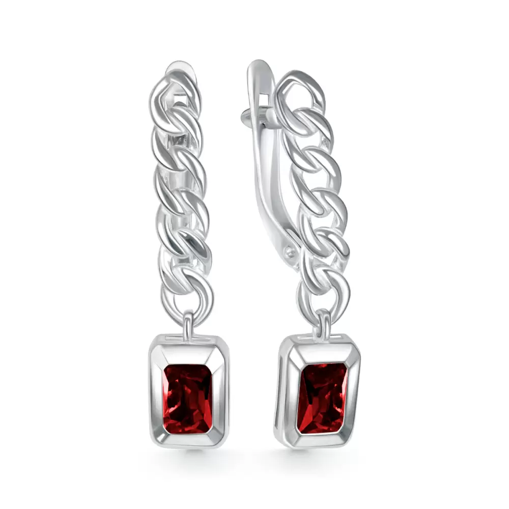 Серьги подвесные 207543-006-0019 серебро