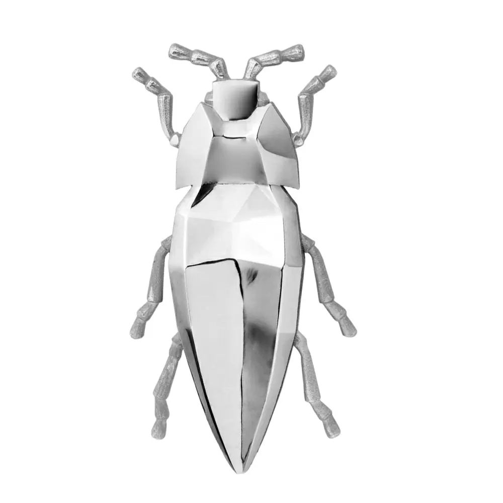 Брошь 3-5704-W ювелирный сплав Жук