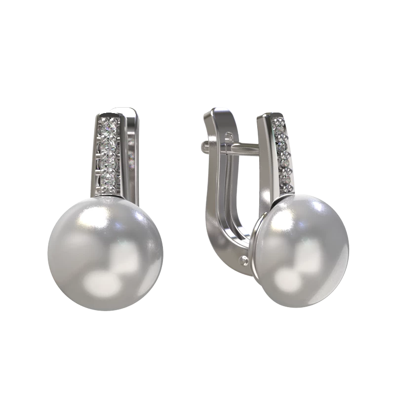 Серьги один камень 1031102-01150 серебро