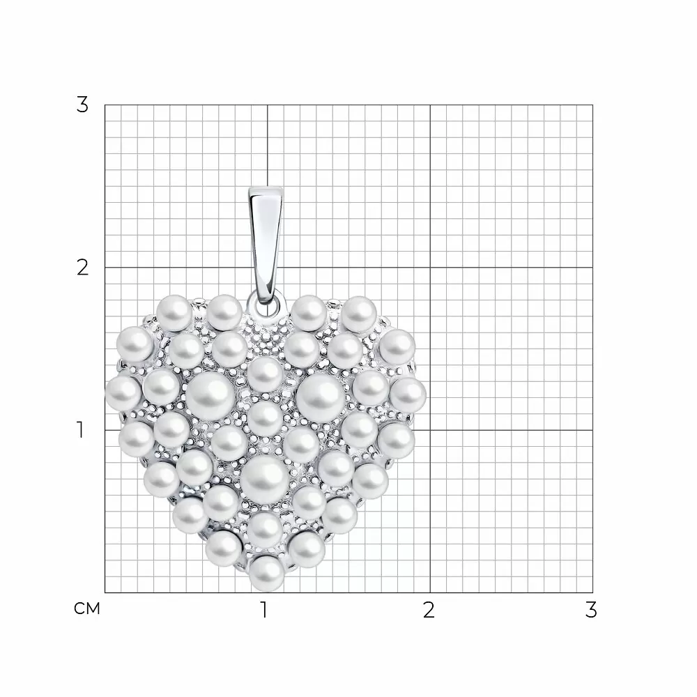 Подвеска 94033415 серебро Сердце_1