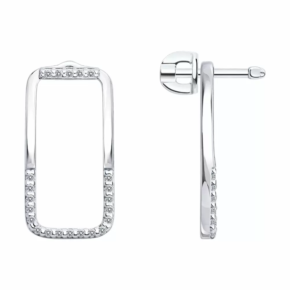 Серьги подвесные 94-122-00400-1 серебро_0