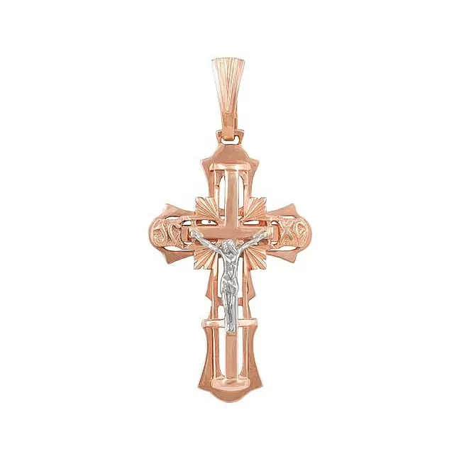 Крест христианский ПК-142-au золото Полновесный