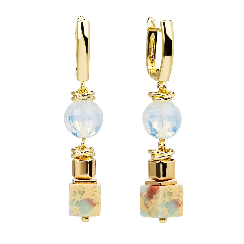 Серьги подвесные ш00  бижутерный сплав light blue
