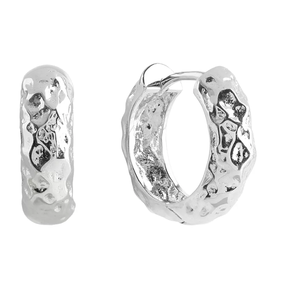 Серьги конго E6068-W серебро