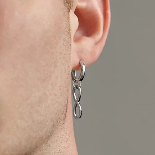 Серьги серьга одиночная 94170314 серебро Бесконечность_1