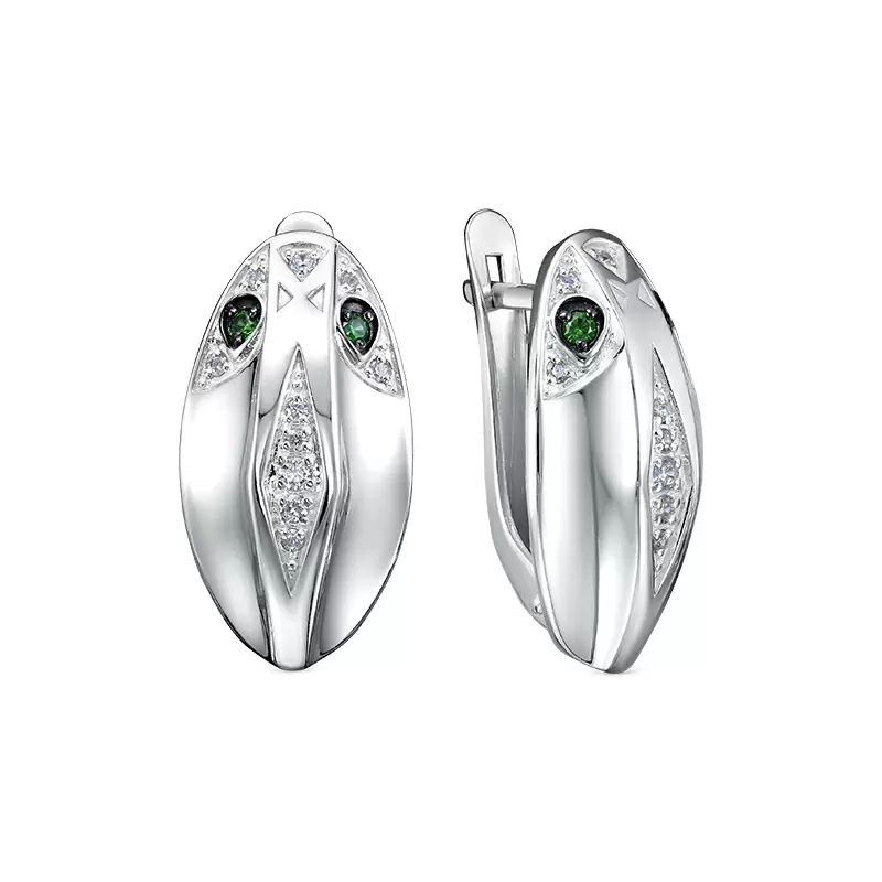 Серьги с1207633 серебро Булгари Змея