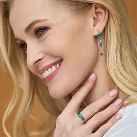 Серьги подвесные С-2552-6406-1 серебро_1