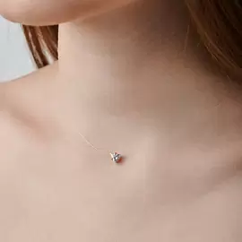 Подвеска на леске треугольник ПдТрЛ01.бцФ.з585 золото_2