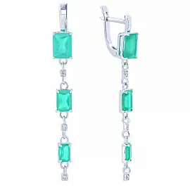 Серьги подвесные С-2552-6406-1 серебро_2