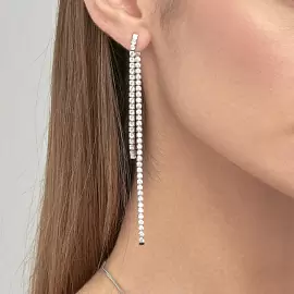 Серьги подвесные BEIE003 ювелирный сплав_1