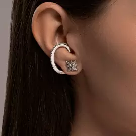 Серьги пусета одиночная 94170337 серебро_1