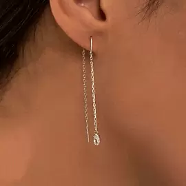 Серьги продевки 48448 серебро_1