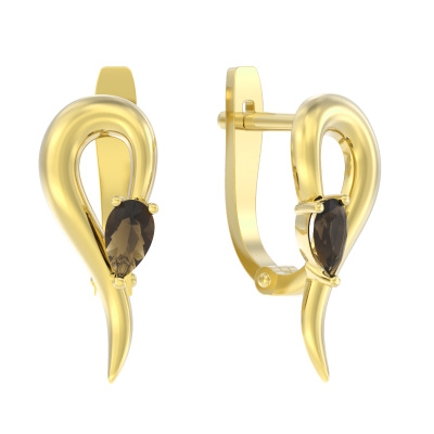 Серьги один камень 1053612-31220-R золото