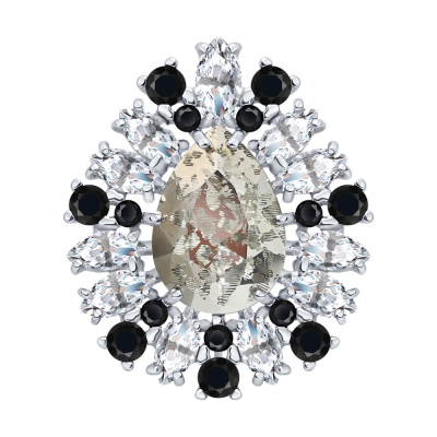 Брошь 94-140-00524-1 серебро