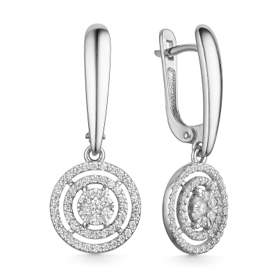 Серьги подвесные С.462-220 золото