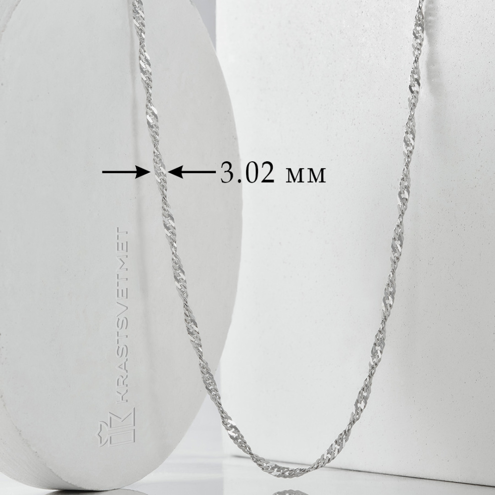 Цепь НЦ22-028Ю-3 d0.50   серебро Полновесная_3