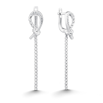 Серьги подвесные 02-5571.00КЦ-00 серебро Узел