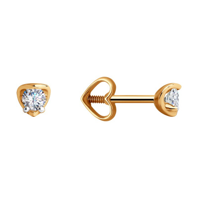 Серьги пусеты 51-122-00743-2 золото