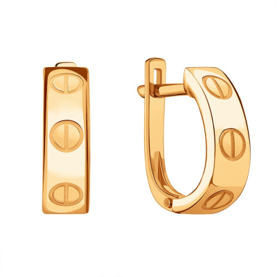 Серьги Т10002Е114 золото Картье винт