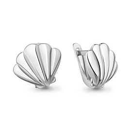 Серьги 34740.5 серебро Ракушка