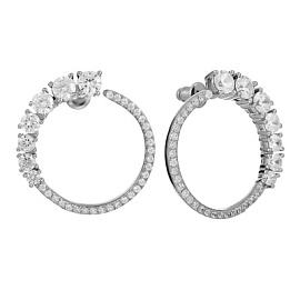 Серьги CZ-E02594-X-W-X-X-W серебро Круг