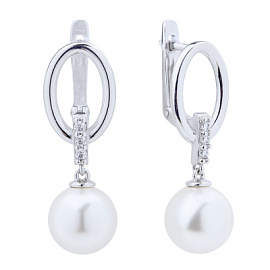 Серьги подвесные 1049722-01150-2S серебро